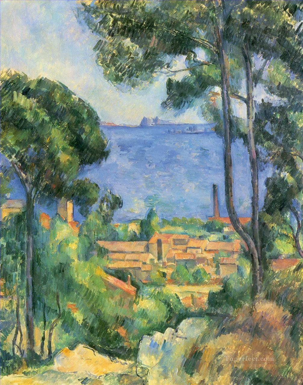 View of L Estaque and Chateaux d If Paul Cezanne Oil Paintings